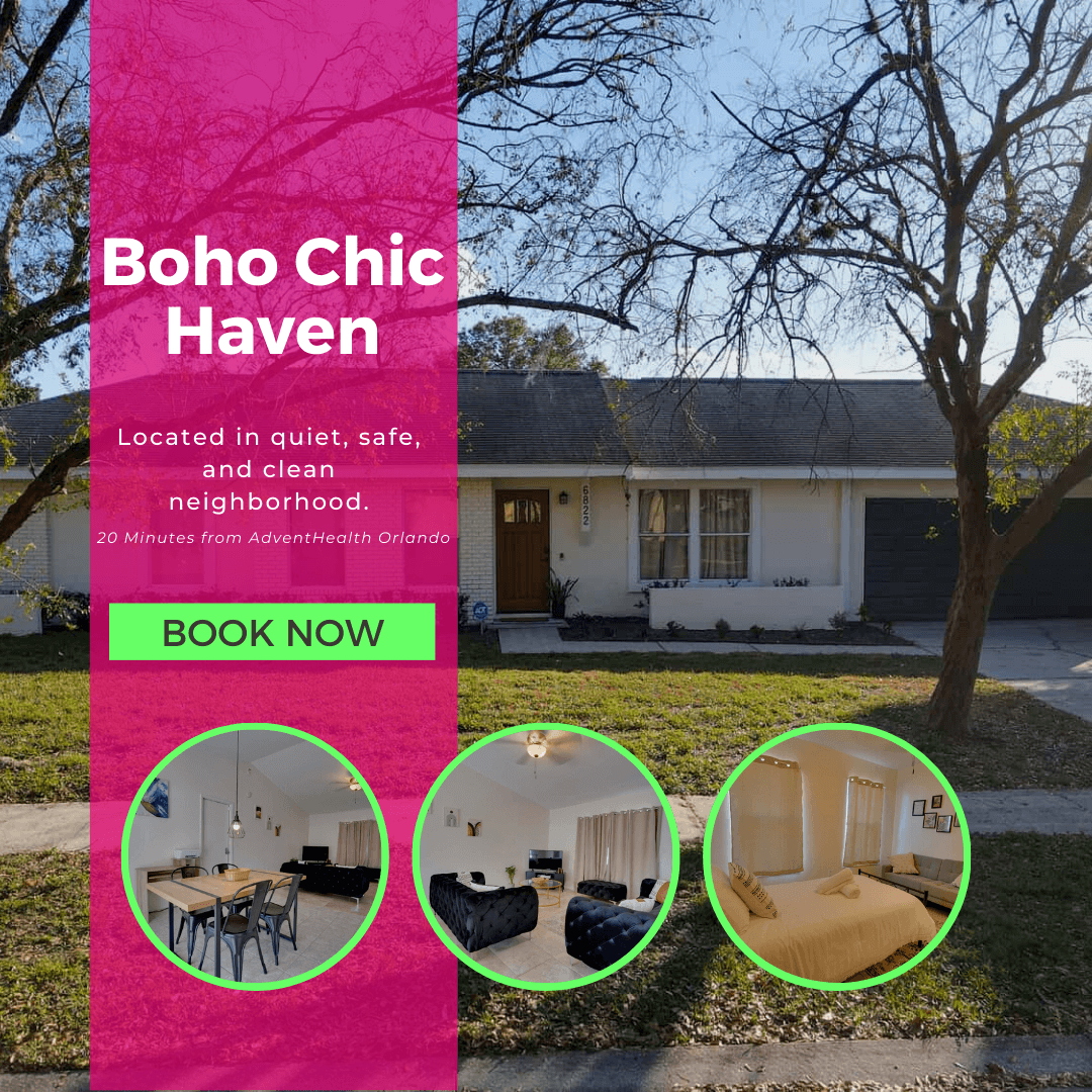 travel nurse rental named Boho chic haven